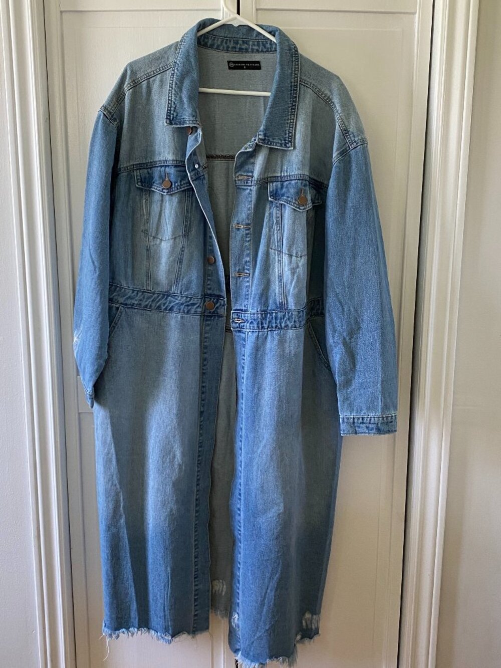 #23 Women's Long Denim Dusk Jacket-Brand: Fashion to Figure (FTF)